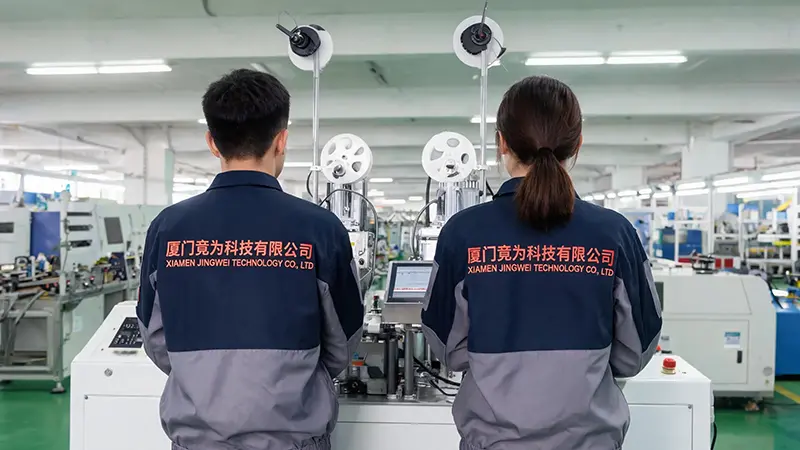 XIAMEN JINGWEI Technology повышает эффективность производства с помощью новой автоматической машины для обжима клемм