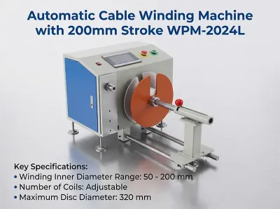 Автоматический станок для намотки кабеля с укладкой WPM-2024L