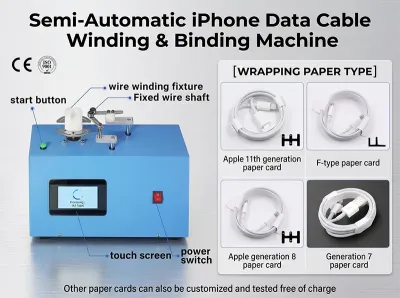 Автоматический станок для намотки и обвязки кабелей iPhone WPM-K287