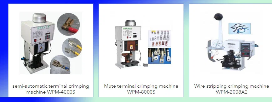 Высококачественные полуавтоматические машины для точной обжимки кабелей и клемм.