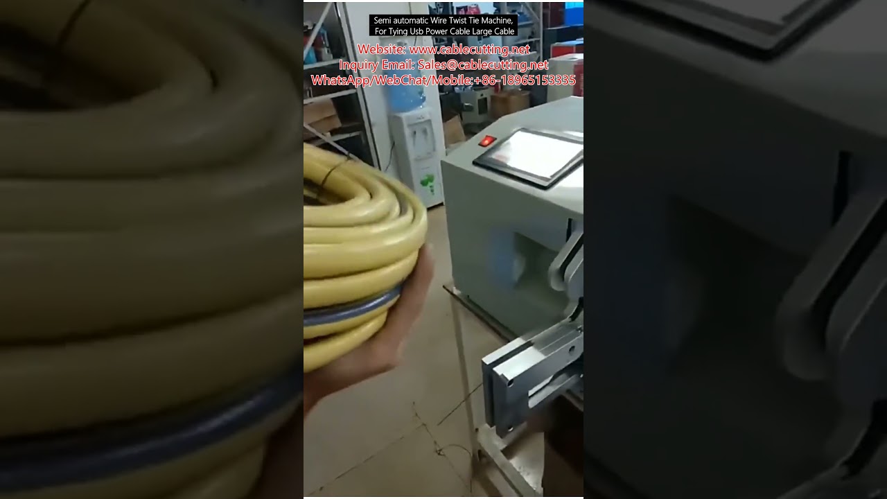 Полуавтоматическая машина для обвязки проводов Twist Tie: для USB-кабелей и толстых кабелей
