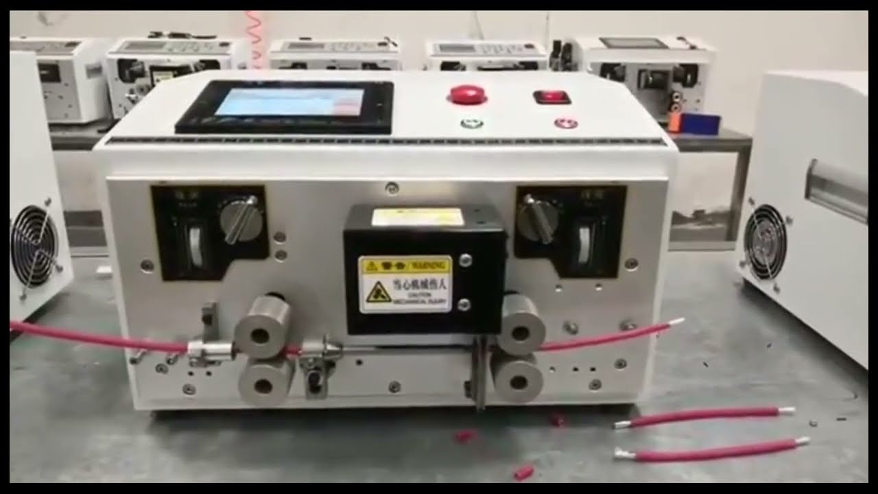 Автоматический станок для зачистки и резки проводов с сенсорным экраном (русский/английский)