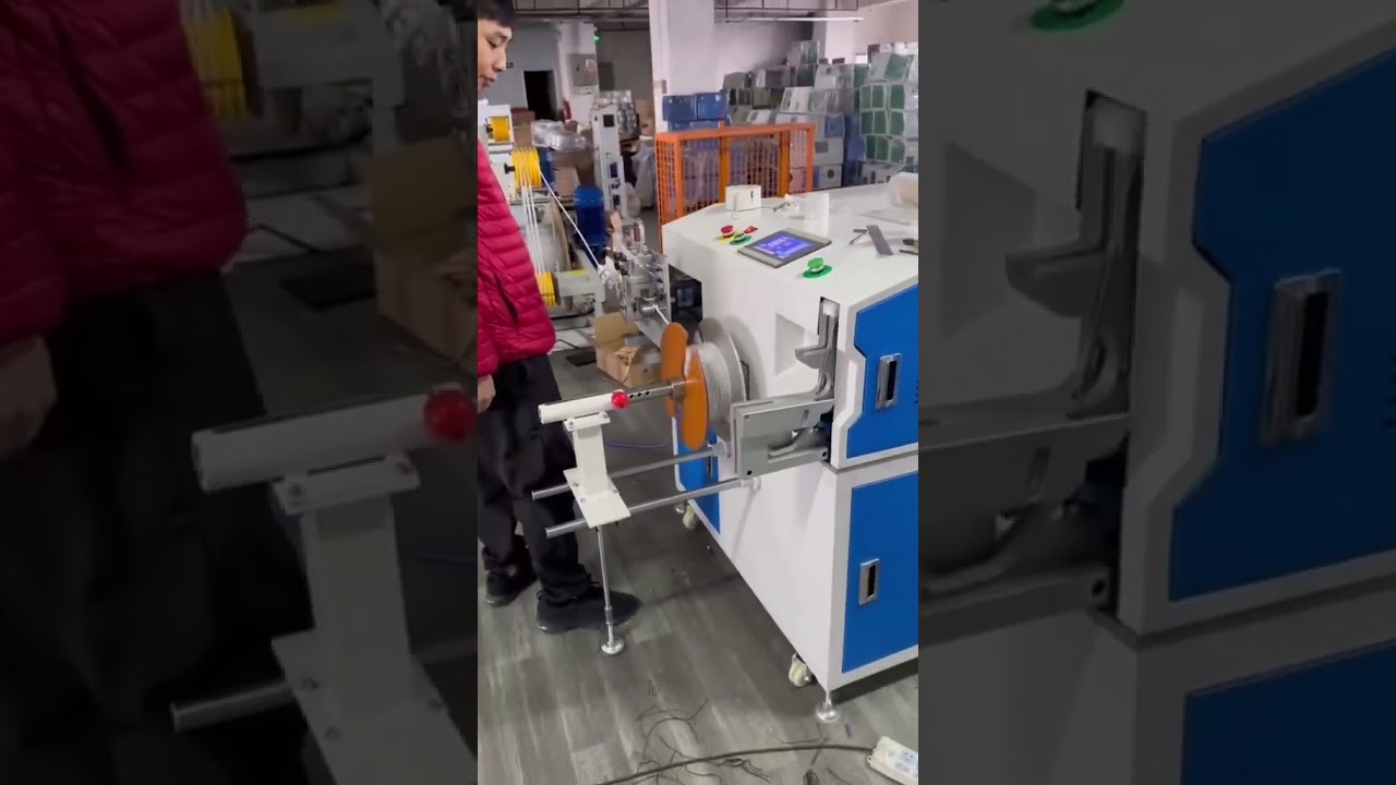 Автоматическая машина для дозирования, резки и связывания проводов и кабелей #завод #оборудование