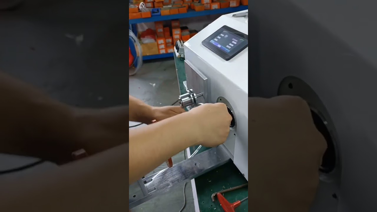 Намоточная машина для кабелей данных | Автоматизация производства #намоткакабеля #заводскоеоборудование