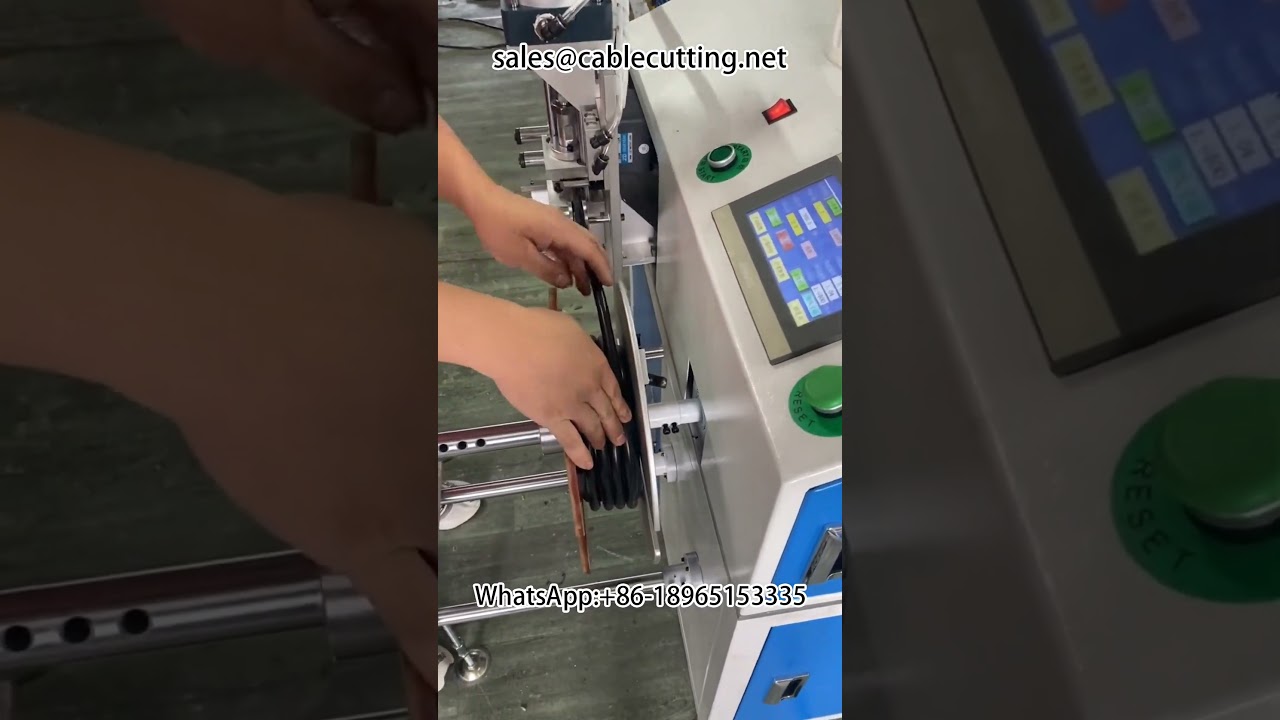Напольный автоматический станок для счета метров, резки, намотки и вязки кабеля