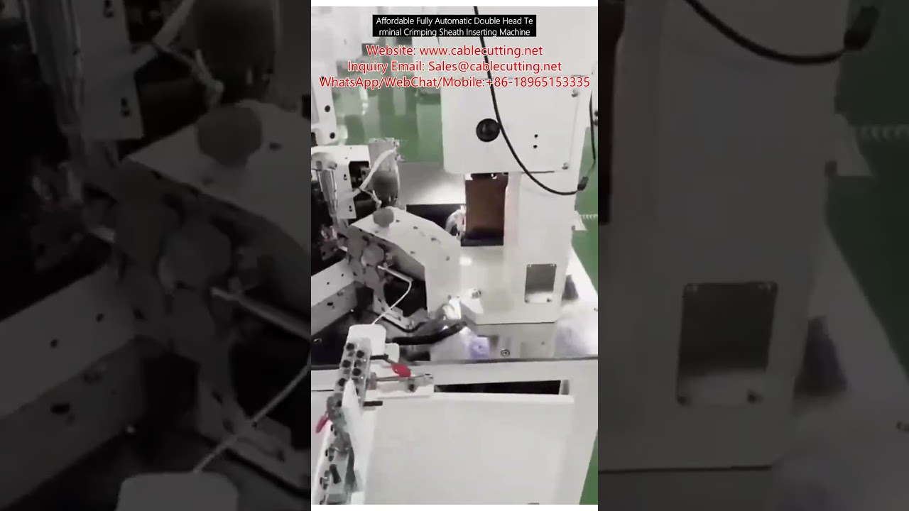 Недорогой полностью автоматический двусторонний станок для обжима клемм и вставки изоляции