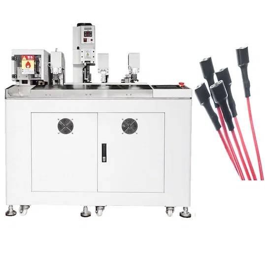 Автомат вставки термоусадки, скрутки, лужения и обжима - Автоматическая машина для обжима проводов